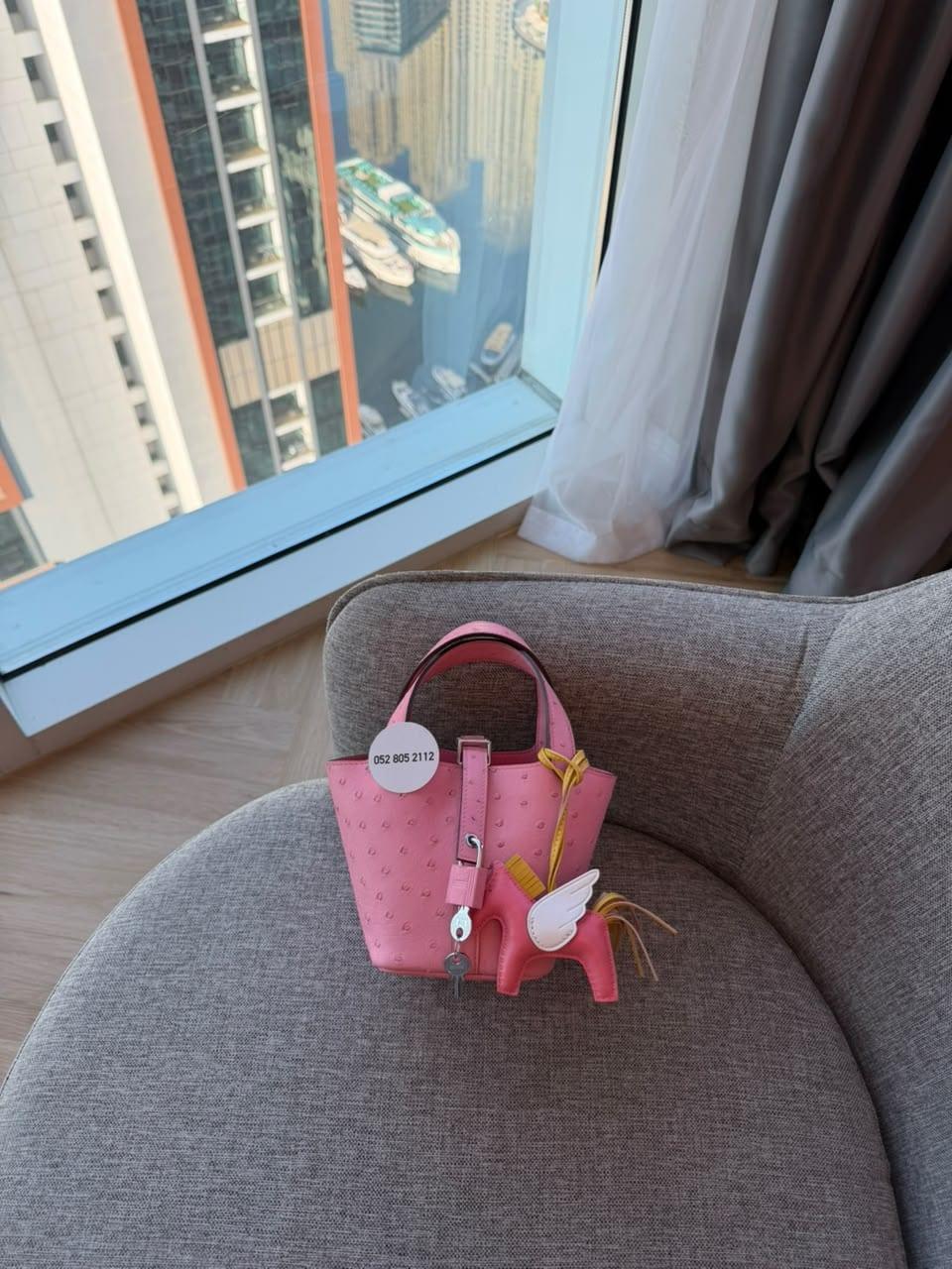 Hermès Picotin Lock in Pink Ostrich