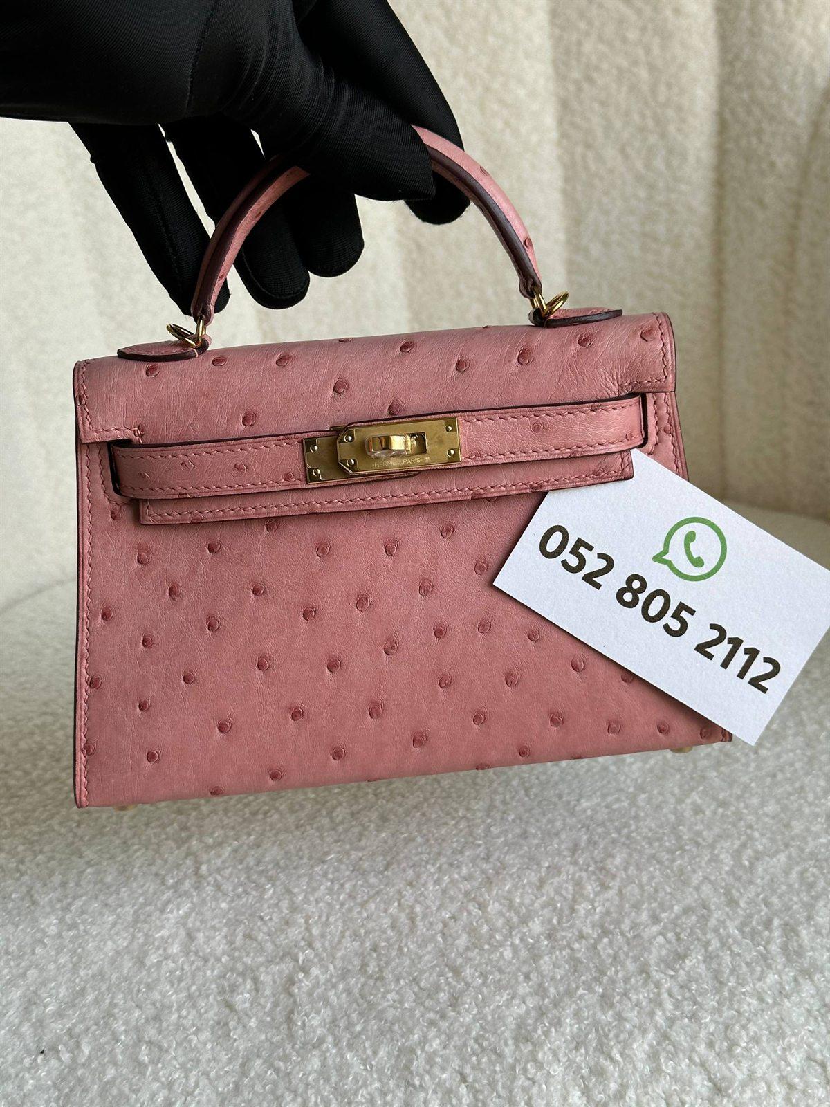 Hermès Kelly Mini in dusty rose ostrich