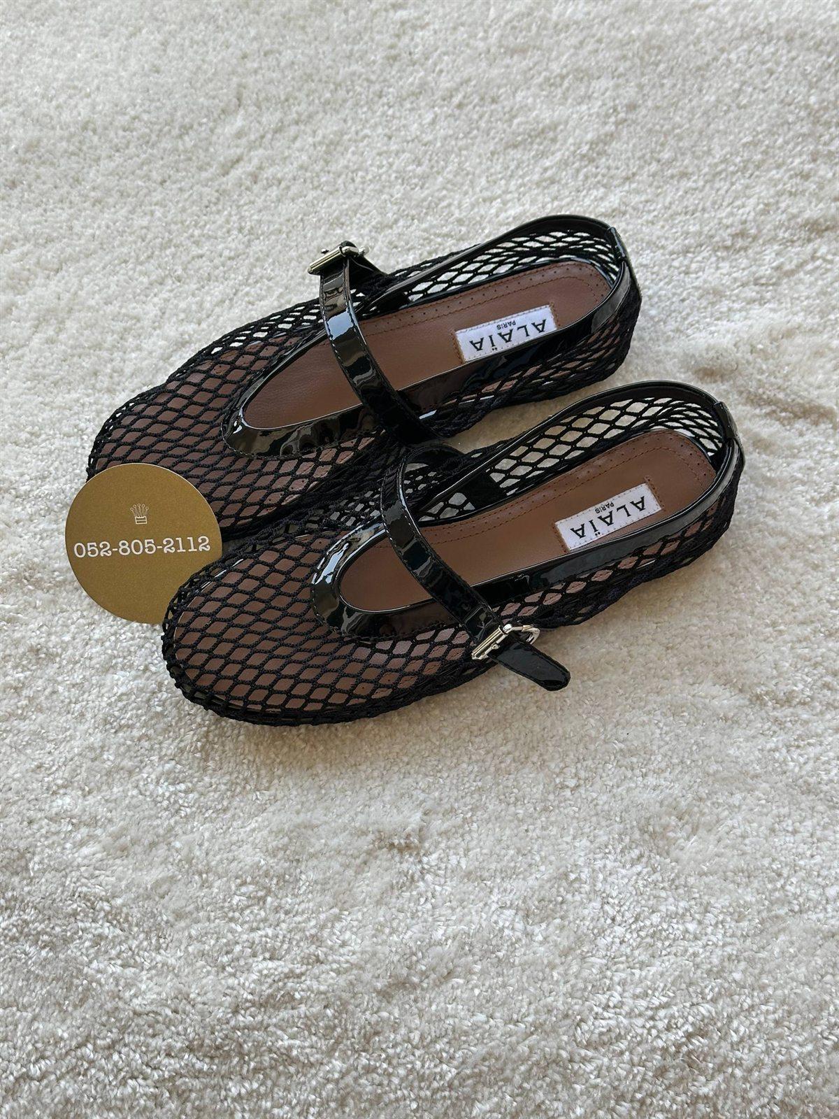 Alaïa mesh Mary Jane ballet flats in black