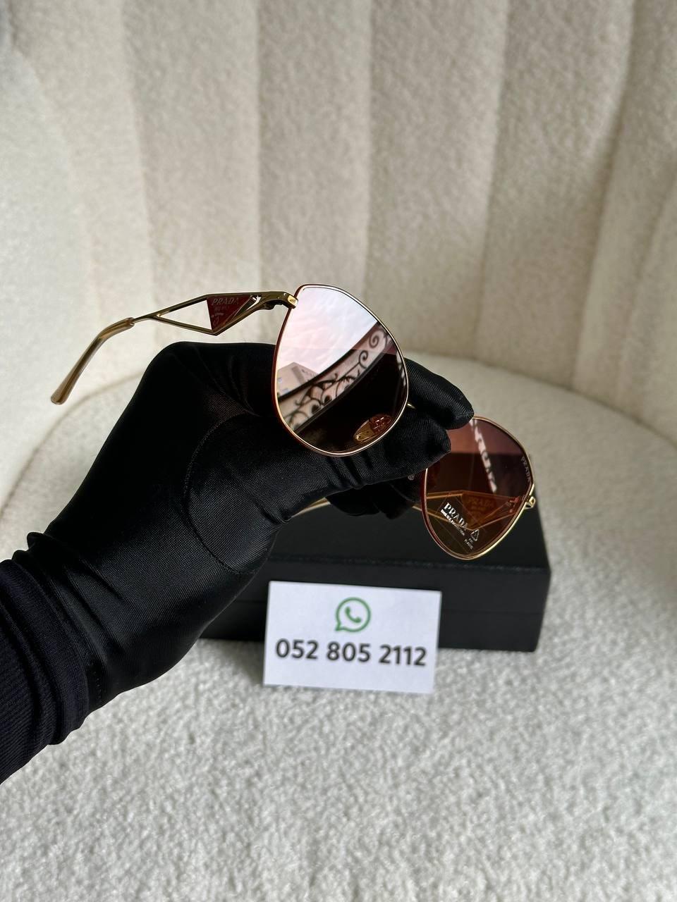 Prada Pilot Sunglasses in Gold & Rose