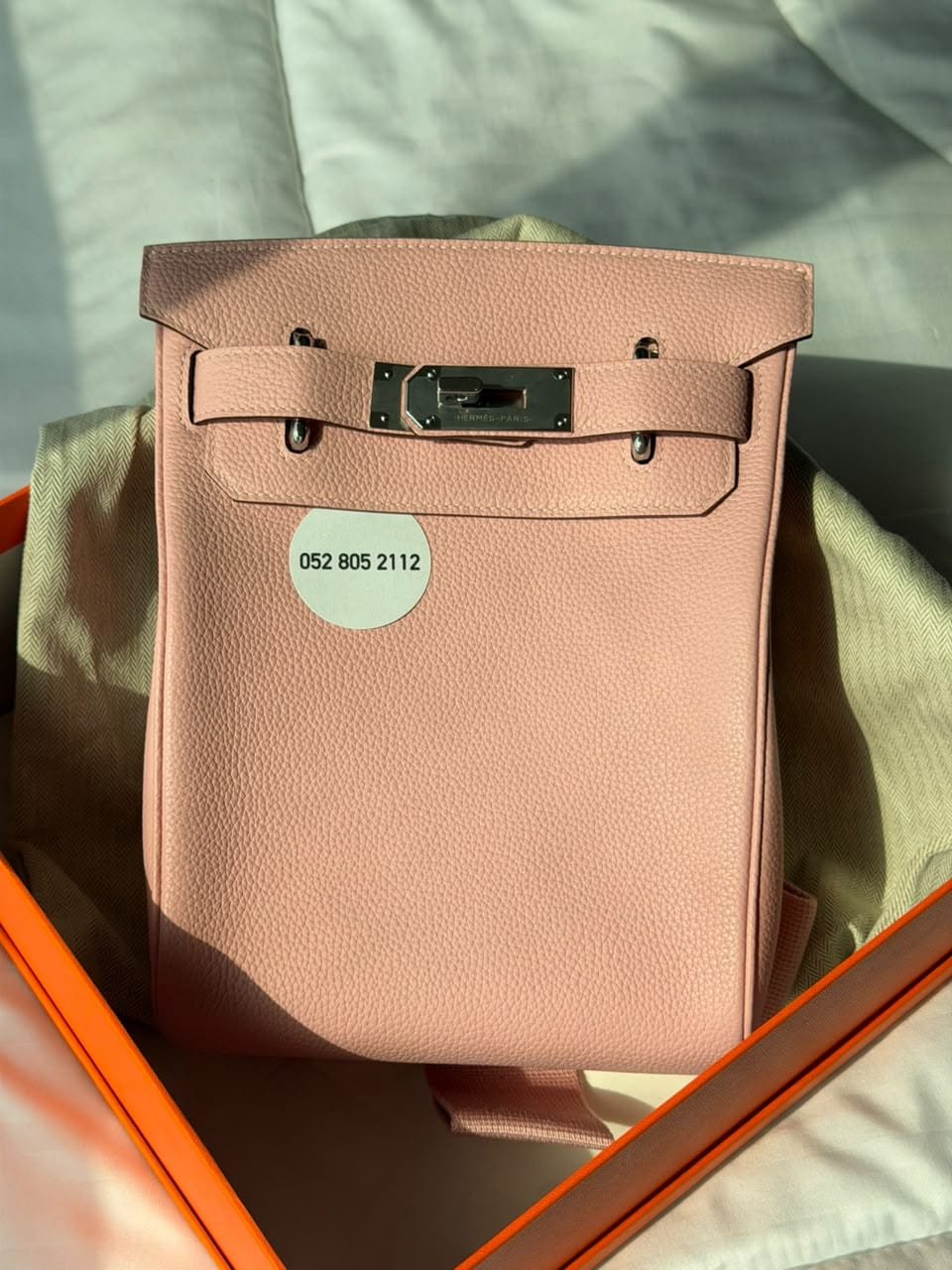 Hermès Hac à Dos Backpack in Soft Pink