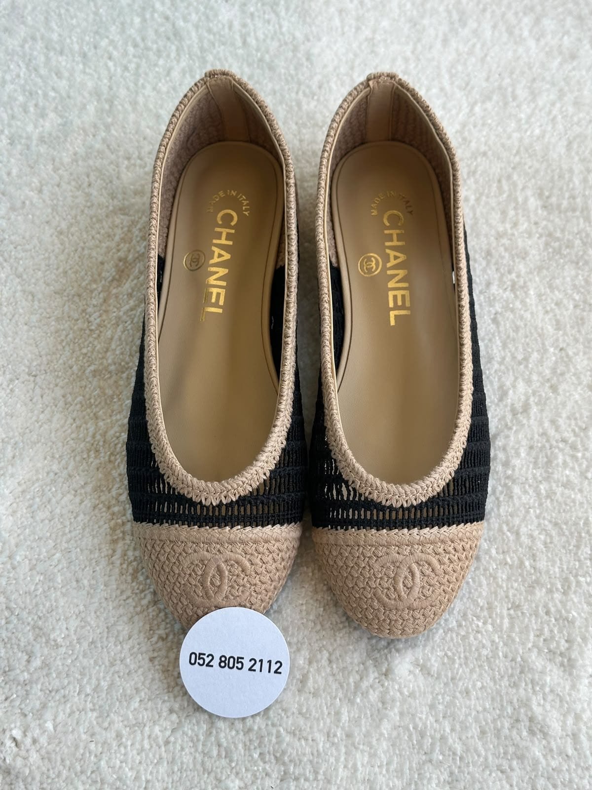 Chanel Ballerinas in Black & Beige