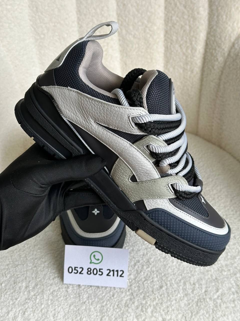 Louis Vuitton LV Skate Sneakers in Navy & Grey