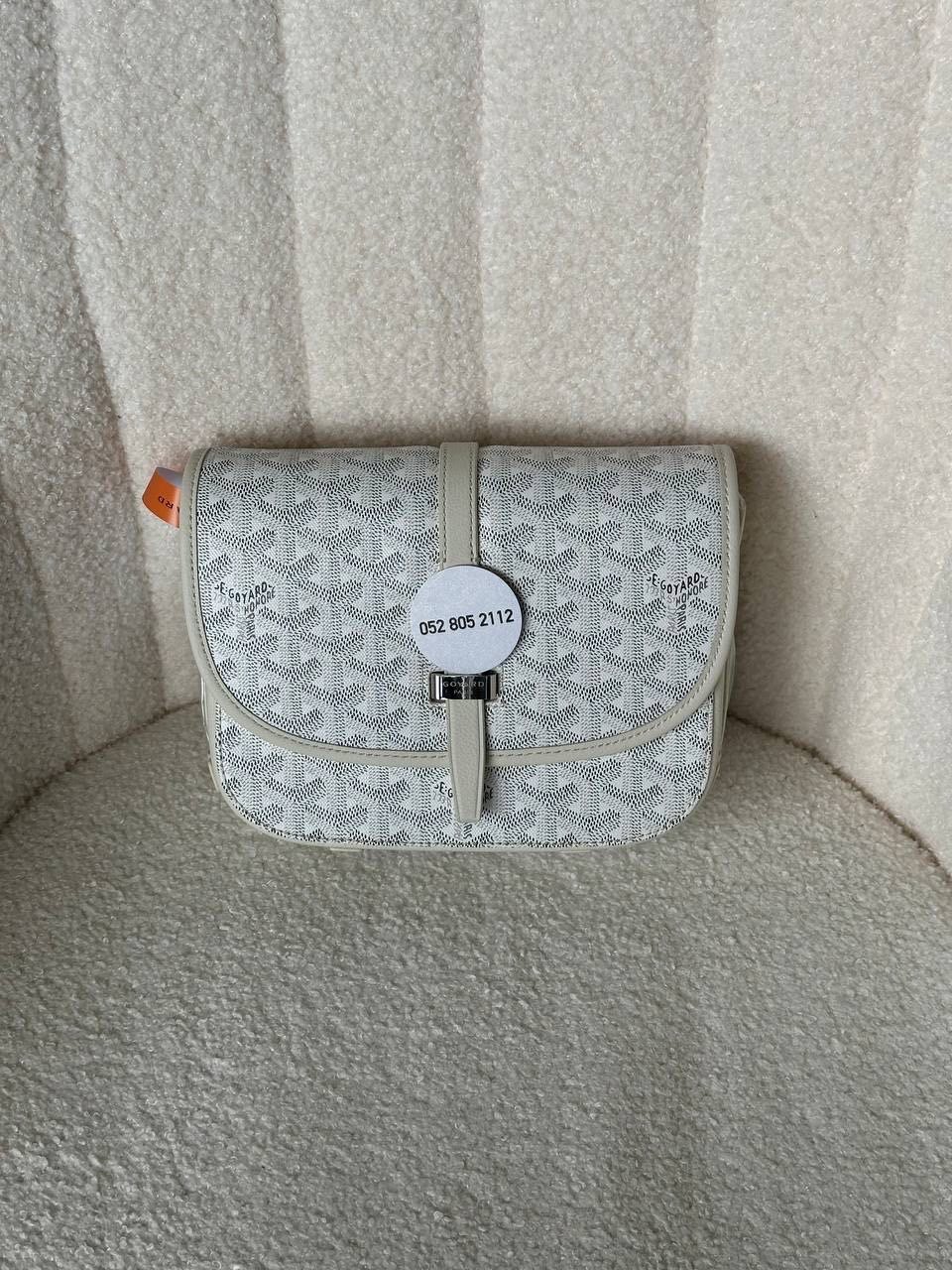 Goyard Belvedere messenger bag in white