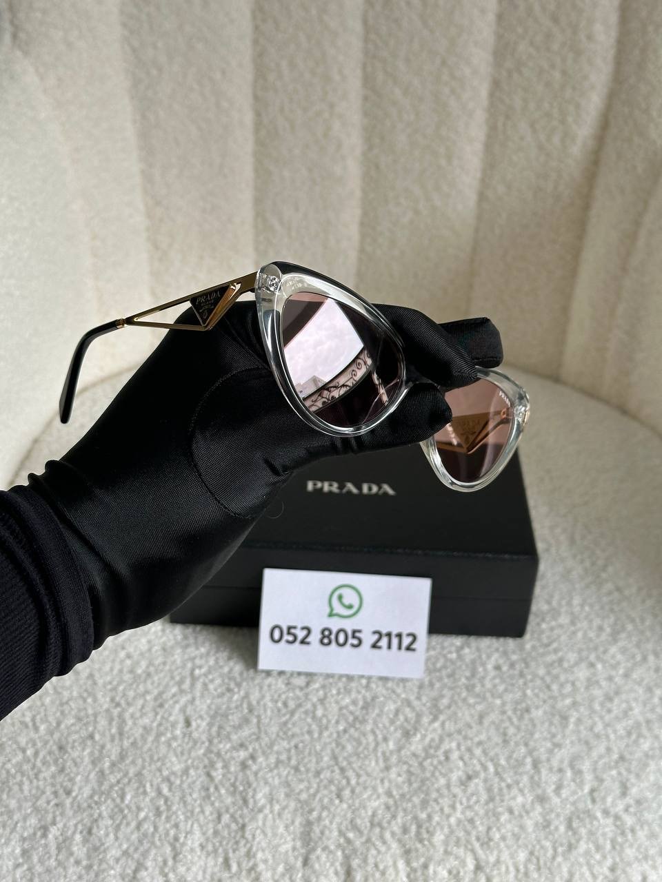Prada Cat-eye Sunglasses in Crystal & Rose
